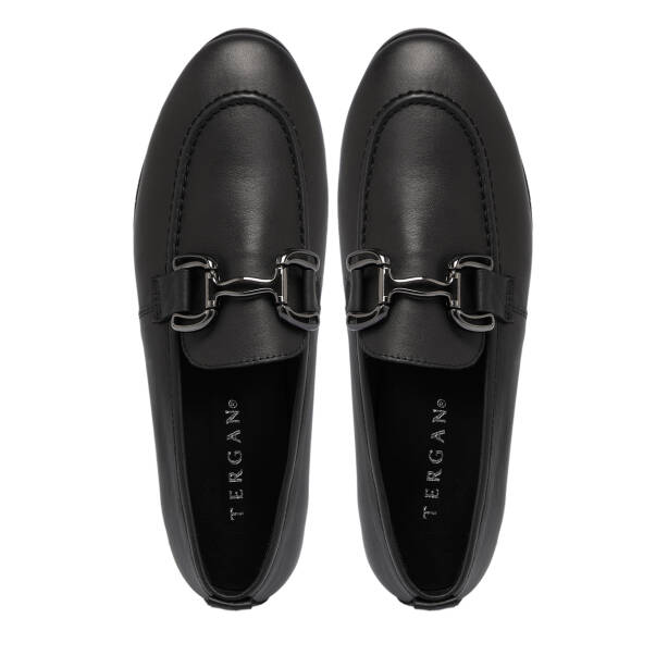 Siyah Deri Kadın Loafer - K25S1AY68359-A23 - 5