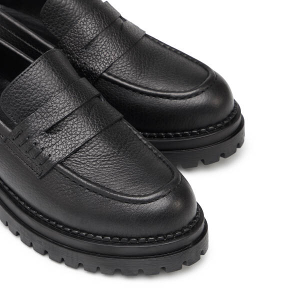 Siyah Hakiki Deri Kadın Loafer - K25S1AY68540-A41 - 3