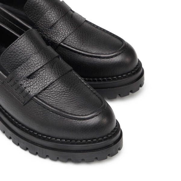 Siyah Hakiki Deri Kadın Loafer - K25S1AY68540-A41 - 3