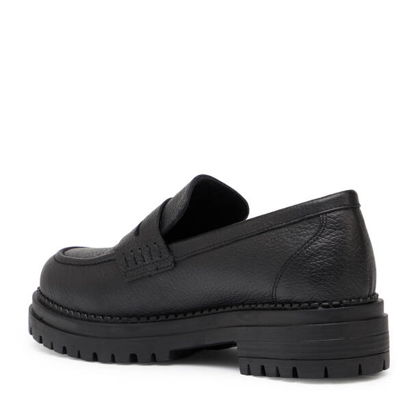 Siyah Hakiki Deri Kadın Loafer - K25S1AY68540-A41 - 4