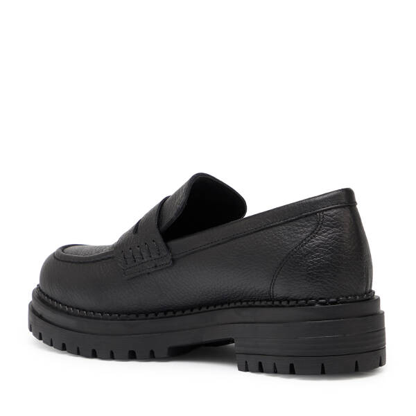 Siyah Hakiki Deri Kadın Loafer - K25S1AY68540-A41 - 4