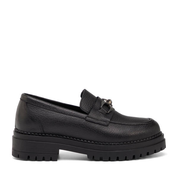 Siyah Hakiki Deri Kadın Loafer - K25S1AY68541-A41 - 1