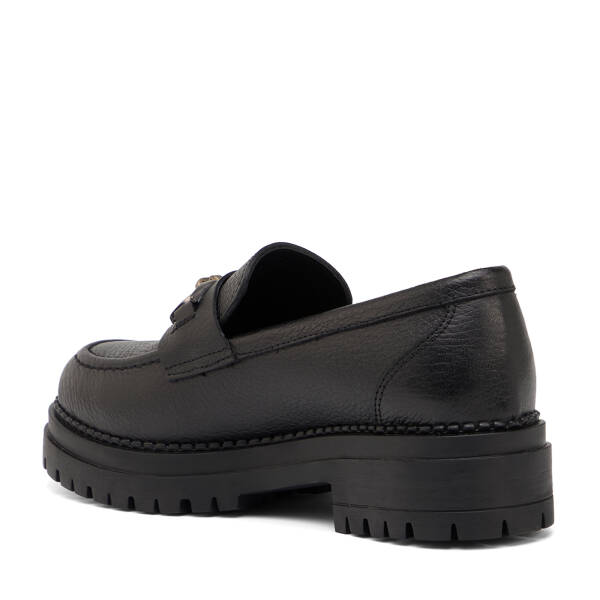 Siyah Hakiki Deri Kadın Loafer - K25S1AY68541-A41 - 4