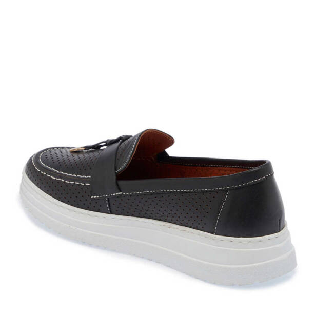 Siyah Deri Kadın Makosen - K24I1AY67152-A23 - 2