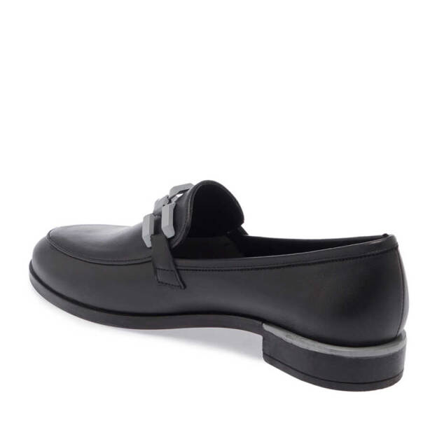 Siyah Hakiki Deri Kadın Makosen - K24I1AY67295-A23 - 3