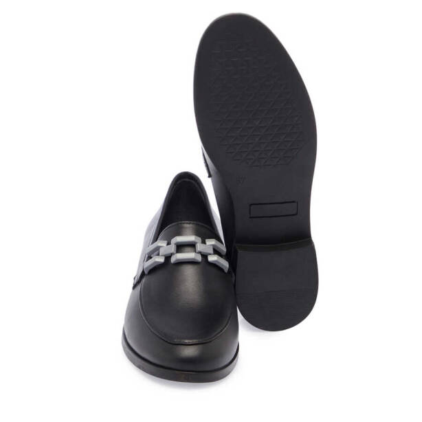 Siyah Hakiki Deri Kadın Makosen - K24I1AY67295-A23 - 4