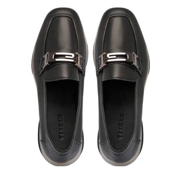 Siyah Deri Kadın Makosen - K24I1AY67310-A23 - 5