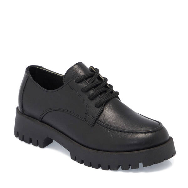 Siyah Hakiki Deri Kadın Makosen - K25I1AY67818-A23 - 2