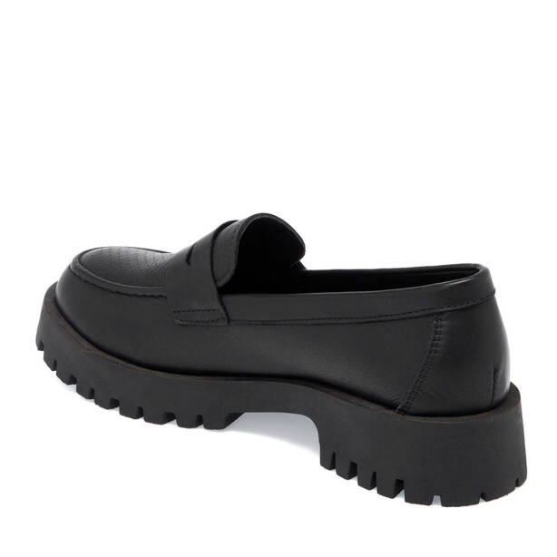 Siyah Hakiki Deri Kadın Makosen - K25I1AY67819-A23 - 2