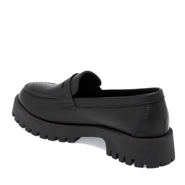 Siyah Hakiki Deri Kadın Makosen - K25I1AY67819-A23 - 2