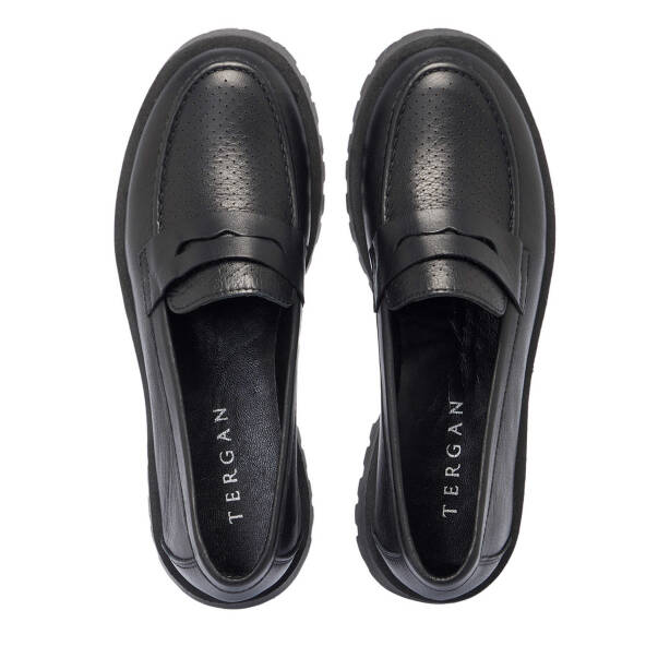 Siyah Hakiki Deri Kadın Makosen - K25I1AY67819-A23 - 5