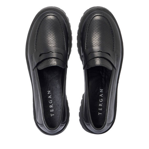 Siyah Hakiki Deri Kadın Makosen - K25I1AY67819-A23 - 5