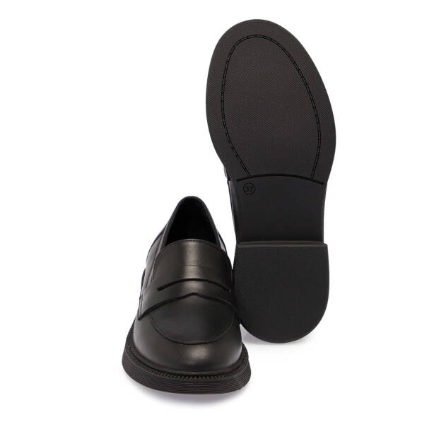 Siyah Deri Kadın Makosen - K25S1AY68246-A23 - 4