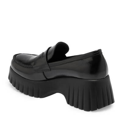  Siyah Deri Kadın Loafer - K24S1AY67691-A07 - 2