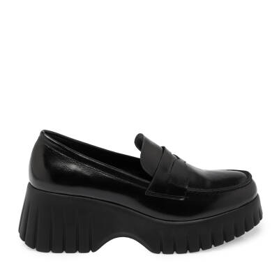  Siyah Deri Kadın Loafer - K24S1AY67691-A07 - 3