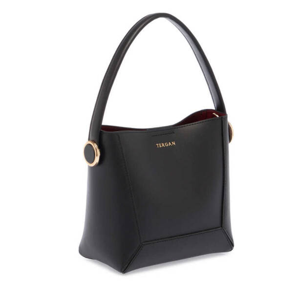 Siyah Deri Kadın Omuz Çantası - S24K1BC80312-C59 - 2