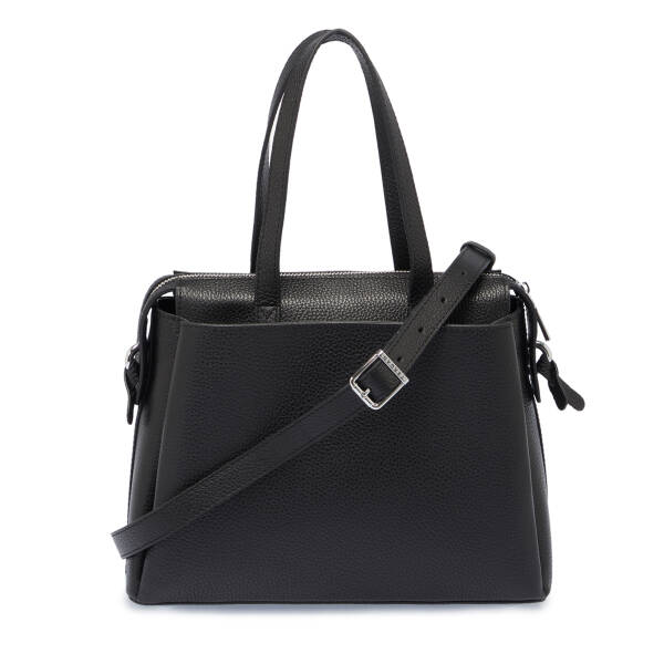 Siyah Deri Kadın Omuz Çantası - S25K1BC80355-A41 - 3