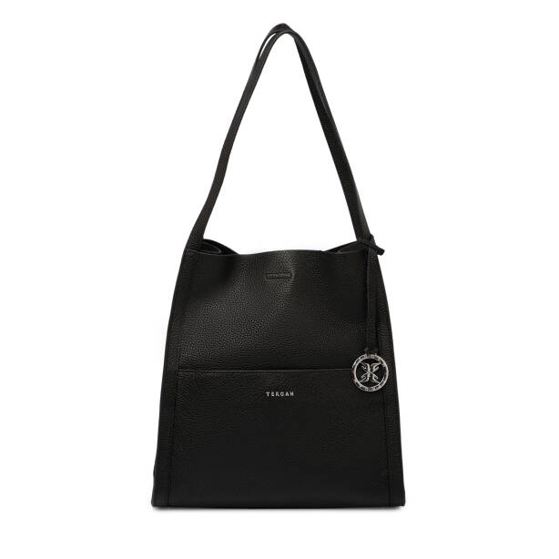 Siyah Deri Kadın Omuz Çantası - S25K1BC80491-A41 - 1