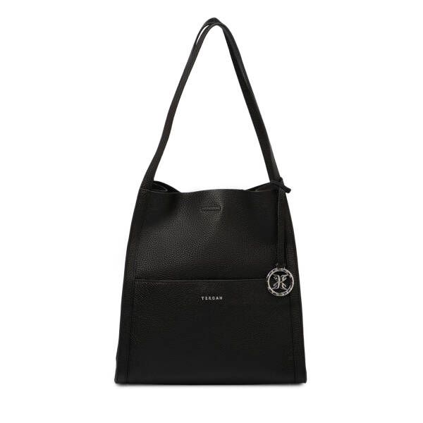 Siyah Deri Kadın Omuz Çantası - S25K1BC80491-A41 - 1