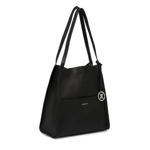 Siyah Deri Kadın Omuz Çantası - S25K1BC80491-A41 - 2