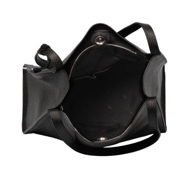 Siyah Deri Kadın Omuz Çantası - S25K1BC80491-A41 - 4