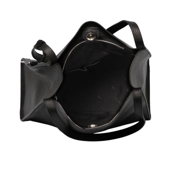 Siyah Deri Kadın Omuz Çantası - S25K1BC80491-A41 - 4