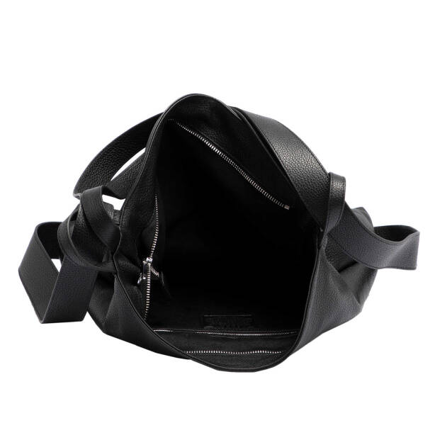 Siyah Deri Kadın Omuz Çantası - S25Y1BC79910-A41 - 6