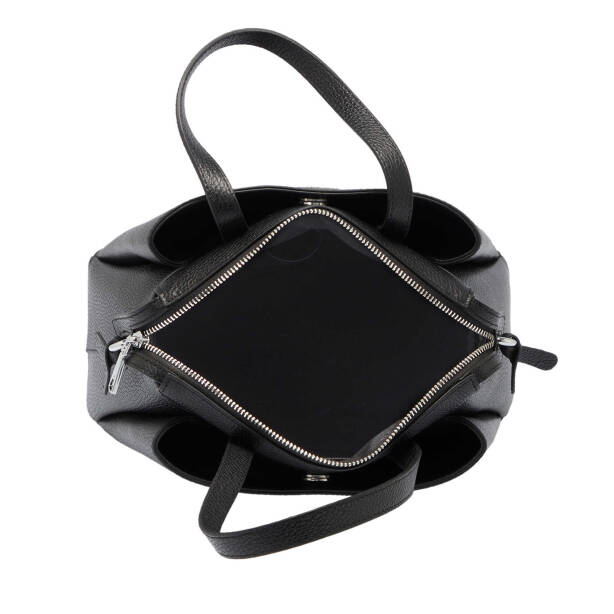 Siyah Deri Kadın Omuz Çantası - S25Y1BC80355-A41 - 4