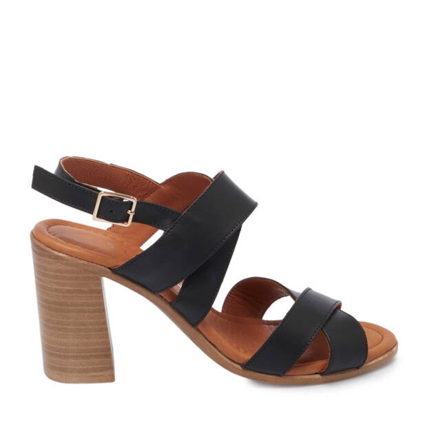 Siyah Deri Kadın Sandalet - K24Y1AY67245-A23 - 3