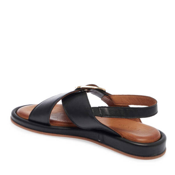 Siyah Deri Kadın Sandalet - K24Y1SN67108-A23 - 2