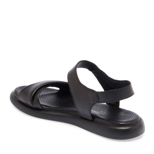 Siyah Hakiki Deri Kadın Sandalet - K24Y1SN67131-A23 - 3