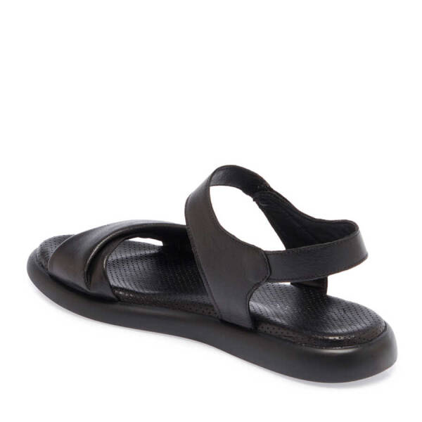 Siyah Hakiki Deri Kadın Sandalet - K24Y1SN67131-A23 - 3