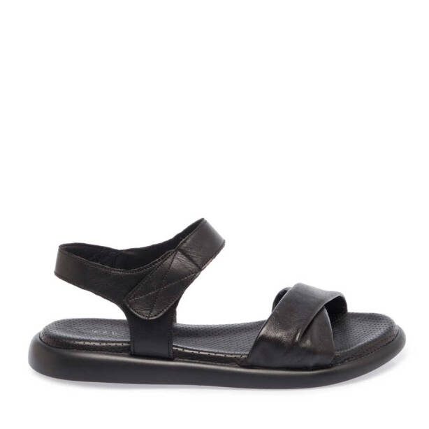 Siyah Hakiki Deri Kadın Sandalet - K24Y1SN67131-A23 - 1