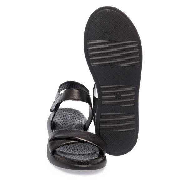 Siyah Hakiki Deri Kadın Sandalet - K24Y1SN67131-A23 - 4