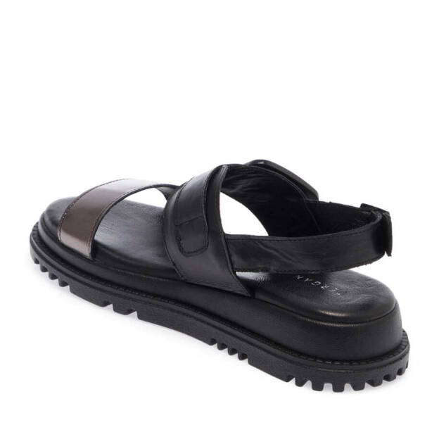 Siyah Deri Kadın Sandalet - K24Y1SN67141-A23 - 2