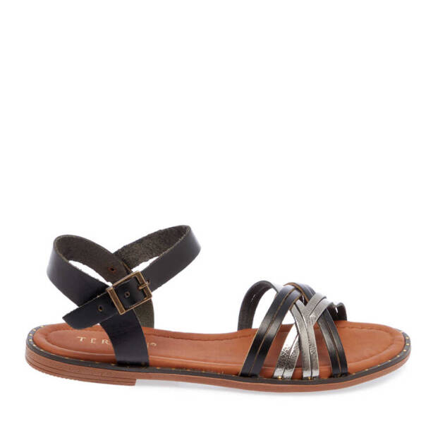 Siyah Hakiki Deri Kadın Sandalet - K24Y1SN67265-O6H - 1