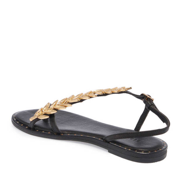 Siyah Deri Kadın Sandalet - K24Y1SN67406-A23 - 2