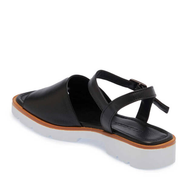 Siyah Hakiki Deri Kadın Sandalet - K24Y1SN67411-A23 - 3