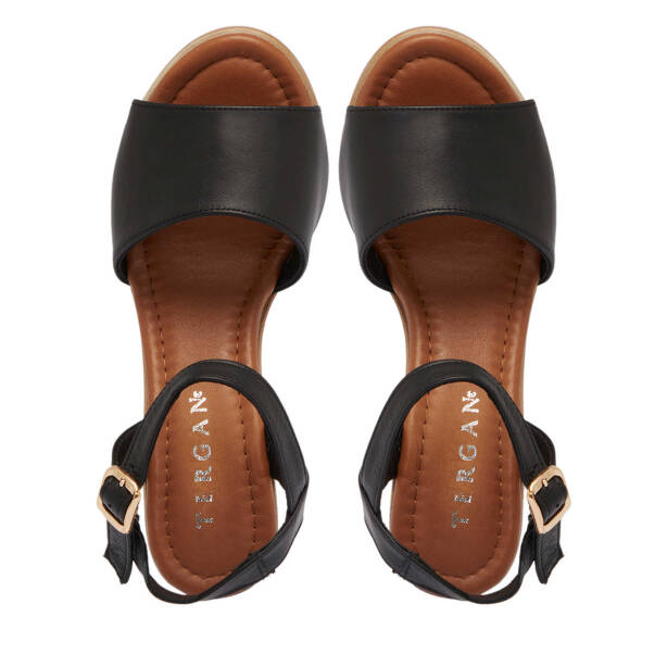 Siyah Hakiki Deri Kadın Sandalet - K24Y1SN67694-A23 - 5