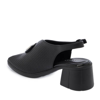 Siyah Deri Kadın Sandalet - K25Y1AY67960-A23 - 2