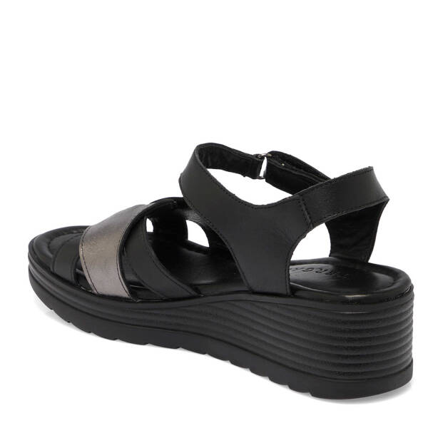 Siyah Hakiki Deri Kadın Sandalet - K25Y1SN67791-A23 - 3