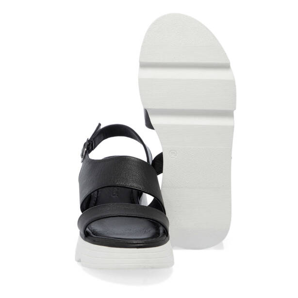 Siyah Hakiki Deri Kadın Sandalet - K25Y1SN67881-A23 - 4