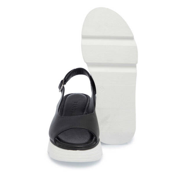 Siyah Hakiki Deri Kadın Sandalet - K25Y1SN67882-A23 - 4