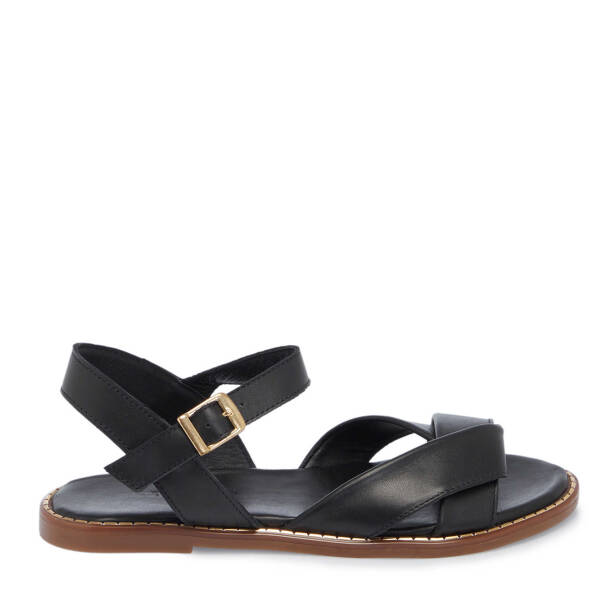 Siyah Hakiki Deri Kadın Sandalet - K25Y1SN67886-A23 - 1