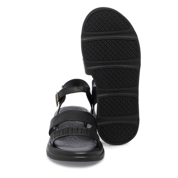 Siyah Hakiki Deri Kadın Sandalet - K25Y1SN67892-A23 - 4