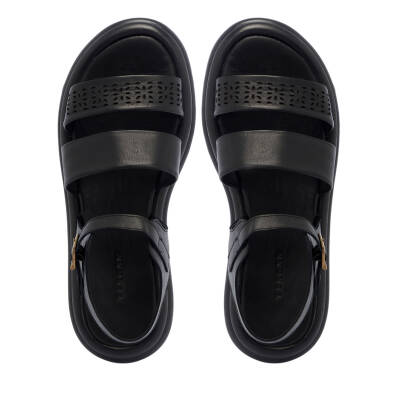 Siyah Deri Kadın Sandalet - K25Y1SN67892-A23 - 5