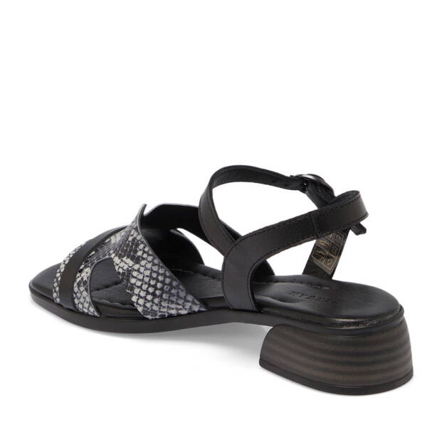 Siyah Hakiki Deri Kadın Sandalet - K25Y1SN67931-A23 - 3