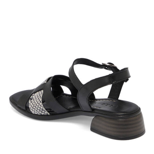 Siyah Hakiki Deri Kadın Sandalet - K25Y1SN67932-A23 - 3