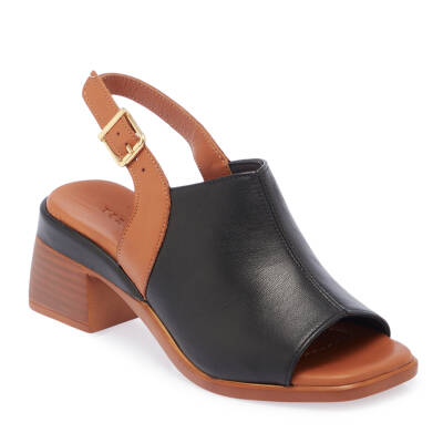 Siyah Deri Kadın Sandalet - K25Y1SN67933-A23 