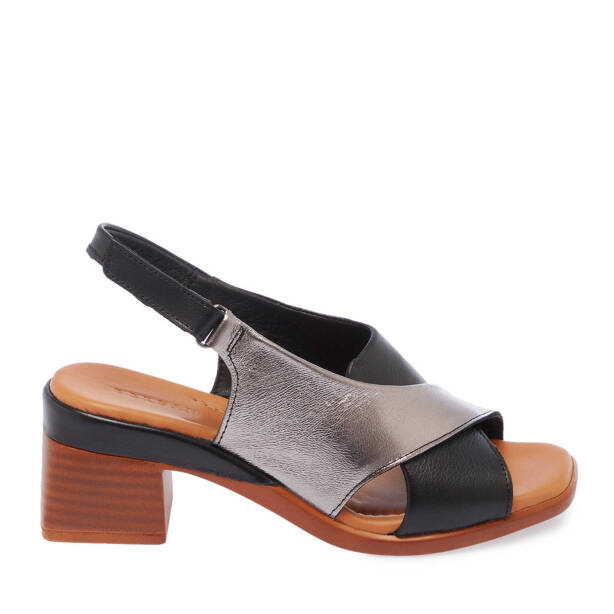 Siyah Hakiki Deri Kadın Sandalet - K25Y1SN67934-A23 